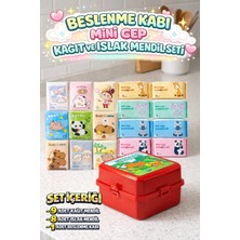 M&H 2 Katlı Beslenme Seti: 1 Adet Yemek Kabı + 9 Adet Kağıt Mendil + 8 Adet Islak Mendil