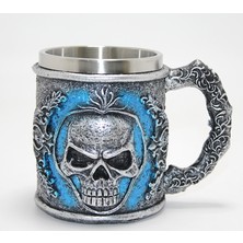 ForWhat Büro Ev Ofis Hediyesi Için Çelik Kabartmalı Grim Reaper Azrail Tasarım Kupa Bardak