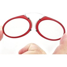 ForWhat Büro Ev Ofis Hediyesi Için Kırmızı Mini Sapsız Burun Üstü Stil 3.5x Büyütür Büyüteç