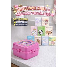 M&H 2 Katlı Beslenme Seti: 1 Adet Yemek Kabı + 9 Adet Kağıt Mendil