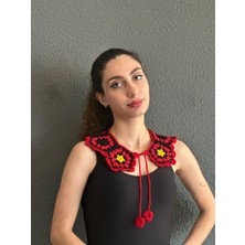 Gönülden Tasarım El Örgüsü Motifli Kadın Gömlek Giyim Aksesuarı Yaka