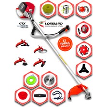 Cros Lombard Italy Torvela 548X Yan Tipi Benzinli Ot Çalı Çim Biçme Tırpanı+ 12 Pcs Setli Halı Yıkamalı