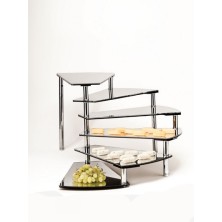 Biradlı Aynalı Teşhir Standı 6 Basamaklı