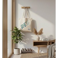 Tider Baskılı Bez Alışveriş Çantası