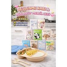 M&H 3 Bölmeli Beslenme Seti: 1 Adet Yemek Kabı + 9 Adet Kağıt Mendil