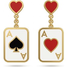 Winners Jewels Maça Kupa Ası Küpe Seti