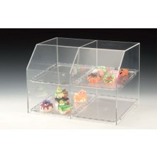 Biradlı Policarbon Tepsili Teşhir Standı