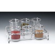 Biradlı Altılı Akrilik Standlı Sosluk ve Reçellik