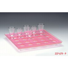 Biradlı Shot Bardak Servis Tepsisi Kare