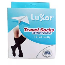 Luxor Seyahat Varis Çorabı Dizaltı Burnu Kapalı Siyah 18-23 Mmhg No: 5