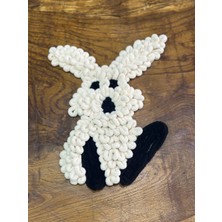 Gönülden Tasarım Peluş Tavşan Arma Aplike Dikiş Aksesuarı 29X19 cm