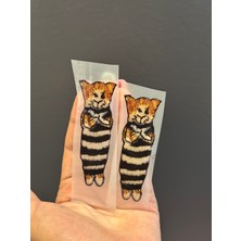 Gönülden Tasarım Ütü Ile Yapışan 2 Adet Ayı Transfer Baskı Arma 7x3 cm