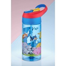 Vagonlife - 0301 Tritan Mavi Pipetli Matara 500 ml Sızdırmaz Tasarım ve Hafif Kullanım için Uygun