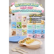 M&H 3 Bölmeli Beslenme Seti: 1 Adet Yemek Kabı + 9 Adet Kağıt Mendil + 8 Adet Islak Mendil