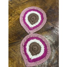 Gönülden Tasarım 2 Adet Örme Göz Arma Dikiş Aplike 14X11 cm