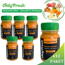 Only Fresh 100% Cold-Pressed Zencefil & Zerdeçal Shot 6'lı Paket Bağışıklık Desteği Içecek 80 ml