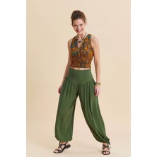 Los Banditos Rahat Kesim Paçası Büzgülü Kadın Yüksek Bel Pantolon