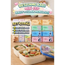 M&H 3 Bölmeli Beslenme Seti: 1 Adet Yemek Kabı, 9 Adet Kağıt Mendil ve 8 Adet Islak Mendil