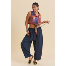 Los Banditos Ip Detaylı Beli Ayarlanabilir Kadın Salaş Pantolon