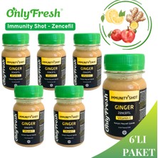 Only Fresh Zencefil Shot 6'lı Paket Bağışıklık Desteği Içecek 80 ml