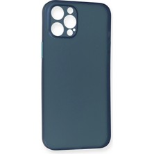 Gray Line Gry  iPhone 12 Pro Max Kılıf Pp Ultra Ince Kapak - Mavi Nel1