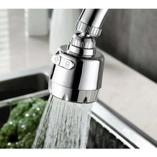Moonshop Krom 3 Fonksiyonlu Mutfak Lavabo Başlığı 360 Derece Döner Musluk Ucu
