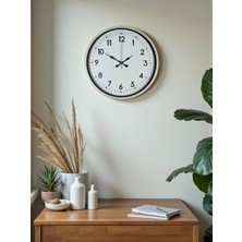 MegaSepet Mey Ithalat® 36 cm Krem Dekoratif Duvar Saati