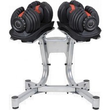 Bezt Pro Sports Ayarlanabilir Dambıl seti 2 x 24KG Kırmızı + Stand