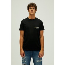 Bad Bear Collectıve T-Shirt Night Erkek Bisiklet Yaka Siyah Tişört