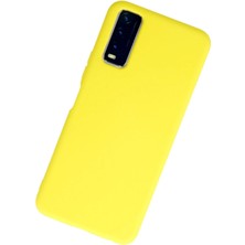 Gray Line Gry  Vivo Y11S Kılıf Nano Içi Kadife Silikon - Sarı Nel1