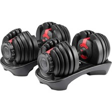 2 Li Bezt Pro Sports Ayarlanabilir Dambıl seti 40KG (Kırmızı)