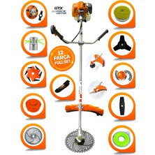 Prowackers German ZKR-6002 Stark Yan Tipi Benzinli Ot Çalı Çim Biçme Tırpanı+ 12 Pcs Komple Hoby Setli