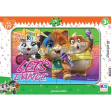 Gray Line Gry Ks Games 24 Parça Cats  Frame Puzzle Nel1
