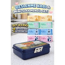 M&H Beslenme Set: 1 Adet Beslenme Kabı ve 8 Adet Islak Mendil