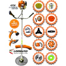 Cros Lombard Italy Marzanox 540X Yan Tipi Benzinli Ot Çalı Çim Biçme Tırpanı+ 12 Pcs Komple Hoby Setli