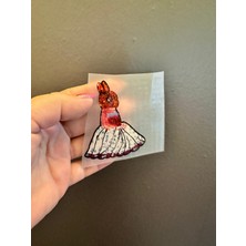 Gönülden Tasarım Ütü Ile Yapışan Elbiseli Tavşan Transfer Baskı Arma 8x4 cm