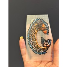 Gönülden Tasarım Ütü Ile Yapışan Desenli C Harfi  Transfer Baskı Arma 8x5 cm