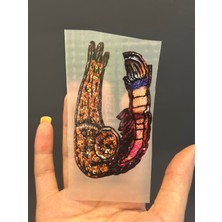 Gönülden Tasarım Ütü Ile Yapışan Desenli U Harfi  Transfer Baskı Arma 9x6 cm