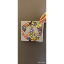 Gönülden Tasarım Ütü Ile Yapışan Tasarım Çiçekli Transfer Baskı Arma 20X20 cm