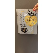 Gönülden Tasarım Ütü Ile Yapışan Tasarım Yaprak Desenli Transfer Baskı Arma 25X20 cm
