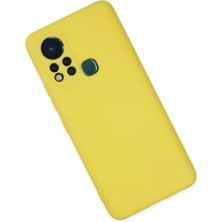 Gray Line Gry  Infinix Hot 11S Kılıf Nano Içi Kadife Silikon - Sarı Nel1
