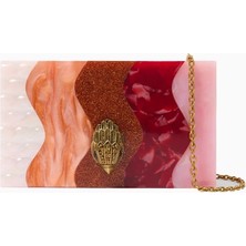 Kurt Geiger Party Eagle Kristalli Mini, Kadın Clutch ve Omuz Çantası