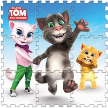 Gray Line Gry Konuşan Kedi Tom ve Eva Yer Matı Nel1