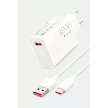 Mobilite General Mobile Gm 24 Pro Uyumlu Gerçek Güç 33W Turbo Şarj Saniyeli Adaptör + Kablo Şarj Set