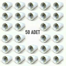 İNWATT Dişi Fiş 50 Adet Topraklı Yüksek Dayanımlı Beyaz