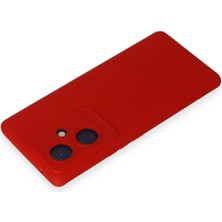 Gray Line Gry  Vivo V29 Lite Kılıf Nano Içi Kadife Silikon - Kırmızı Nel1