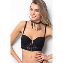 Miorre Kolsuz Yarım Dolgulu Dantel Bustiyer Kalp Yaka M Kadın Günlük Kullanım İçin