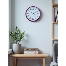 MegaSepet Mey Ithalat® 36 cm Pembe Roma Rakamlı Duvar Saati
