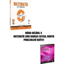 Karma Kitaplar Mikro Orijinal 0 Matematik Soru Bankası 2026-SAYISAL Mantık Problemleri Hediye!!