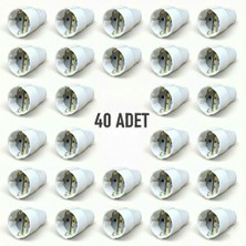 İNWATT Dişi Fiş 40 Adet Topraklı Yüksek Dayanımlı Beyaz